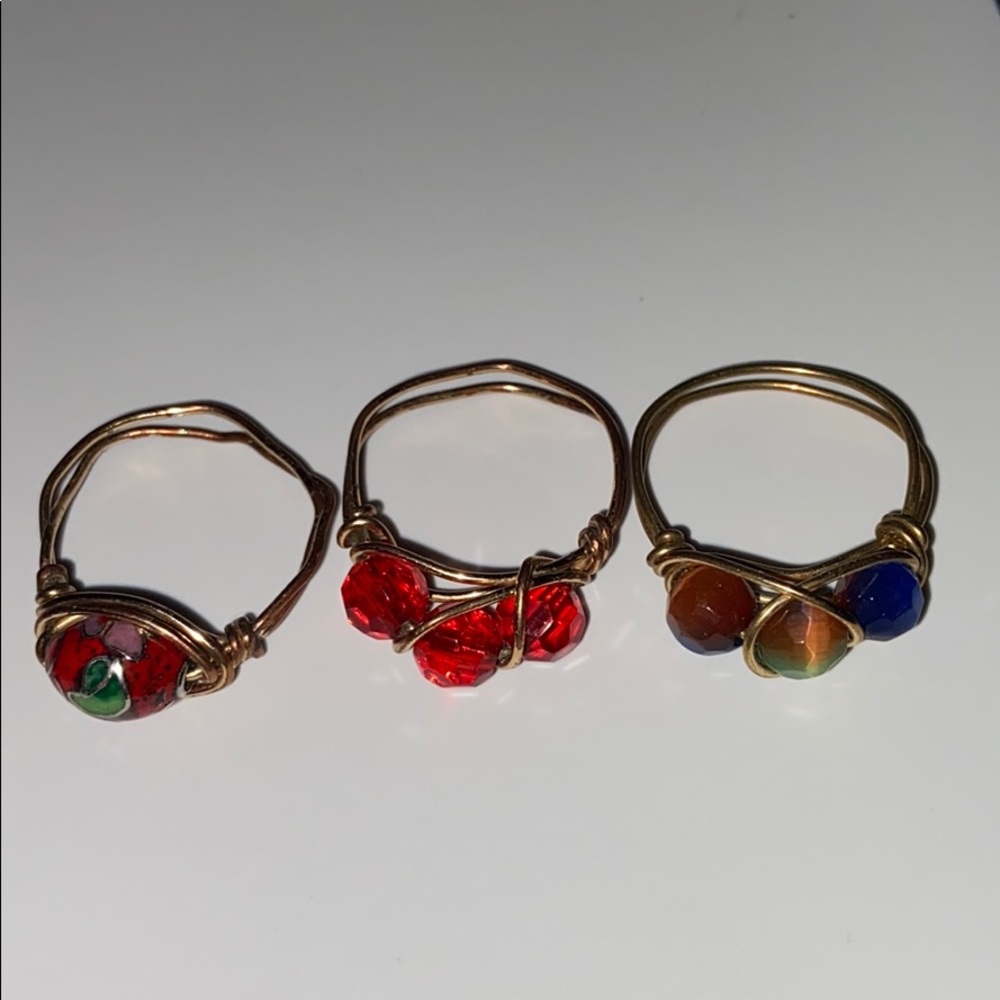 Adjustable Handcrafted Rings Fits Size 7